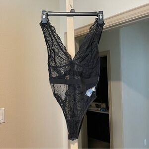 Princess Polly Black Lace Bodysuit US 4 NWOT